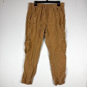 C&C California‎ Cargo Jogger Pants Mens Large Brown Lyocell Drawstring High Rise
